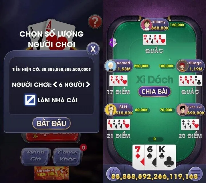Cách nhận Link Vào Xì dách Hiện Đang Mở
