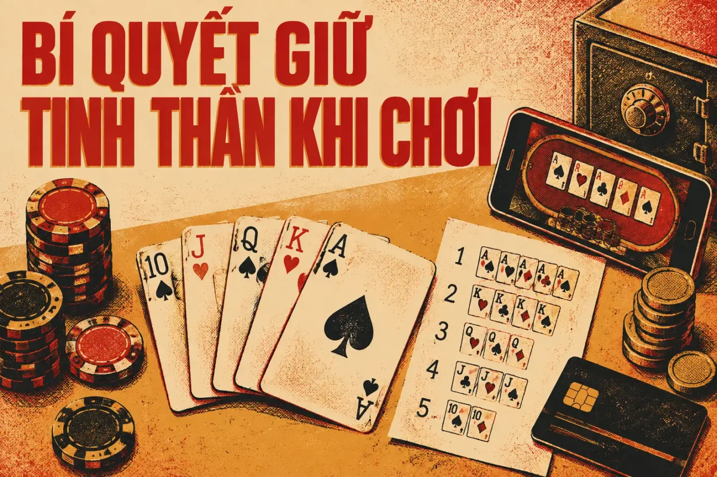 Bí quyết giữ tinh thần khi chơi Xì Dách