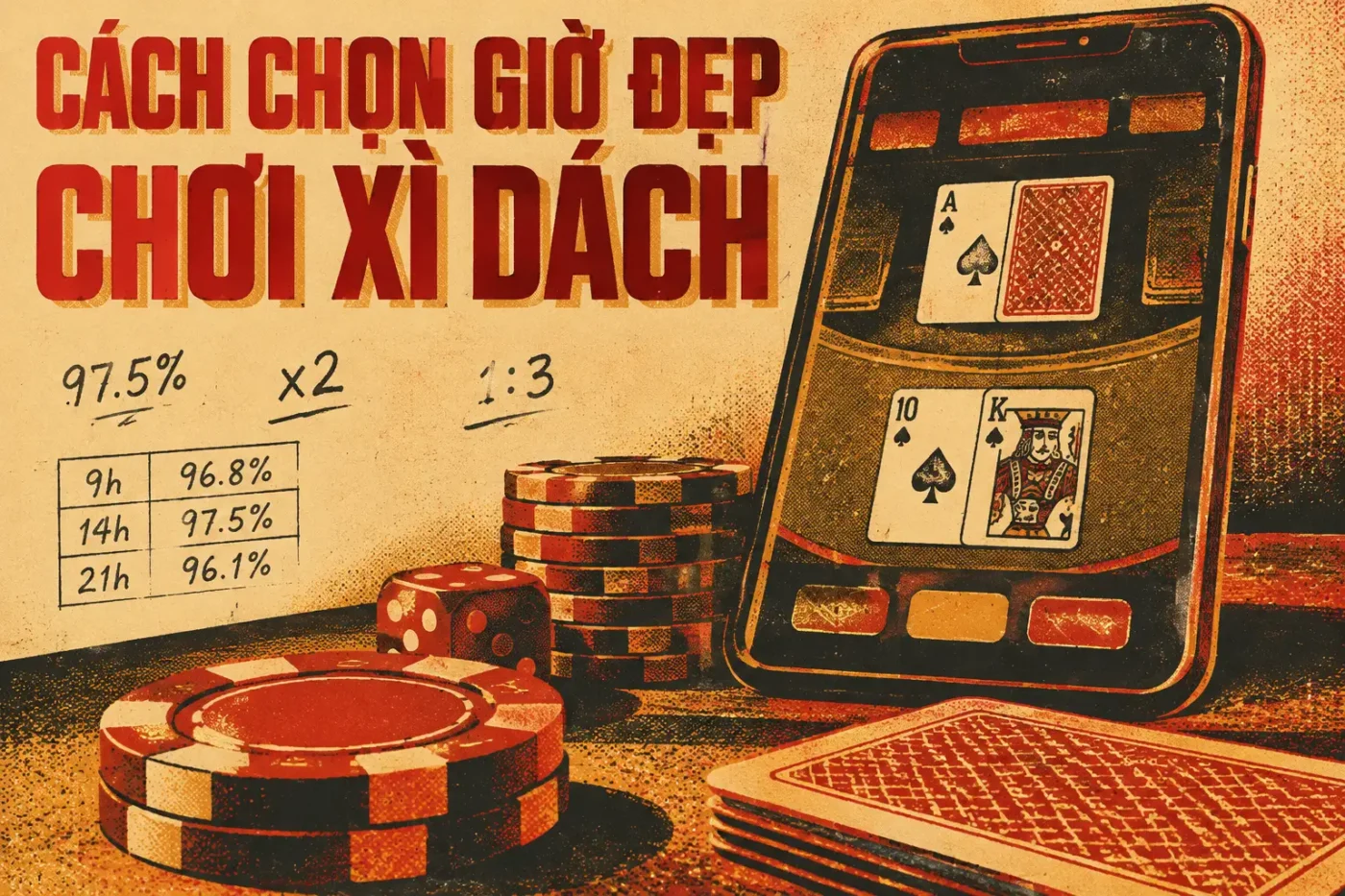 Cách chọn giờ đẹp chơi xì dách