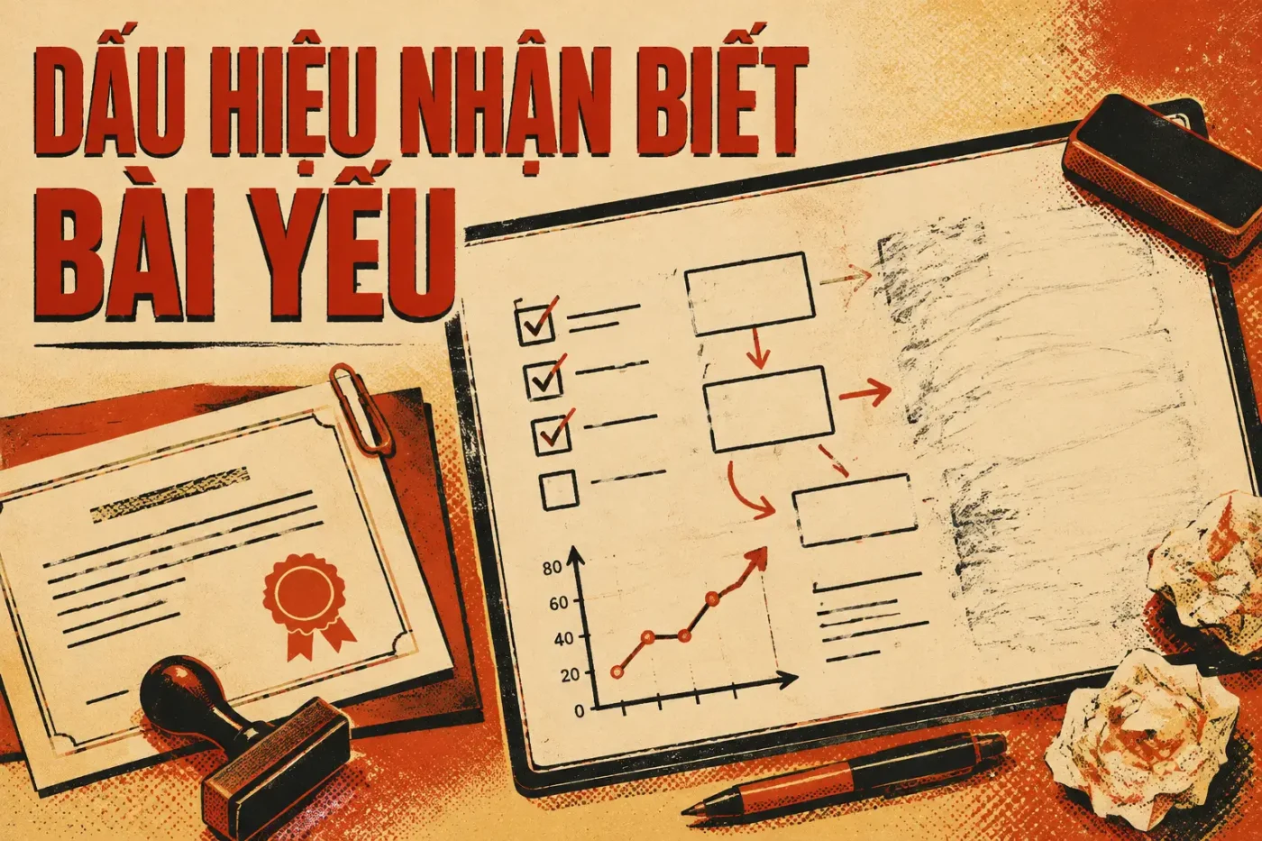Dấu hiệu nhận biết bài yếu