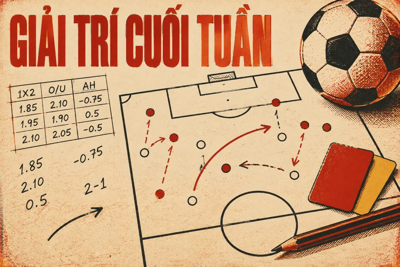 trận bóng đá thường có hai hiệp với quãng nghỉ giữa giờ khá ngắn - giải trí cuối tuần: xem bóng đá và chơi xì dách