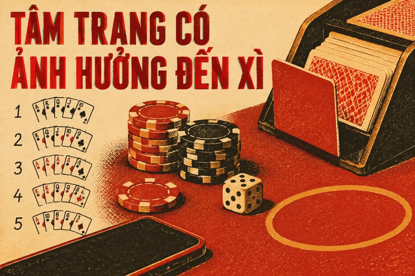 Tâm trạng có ảnh hưởng đến Xì Dách không